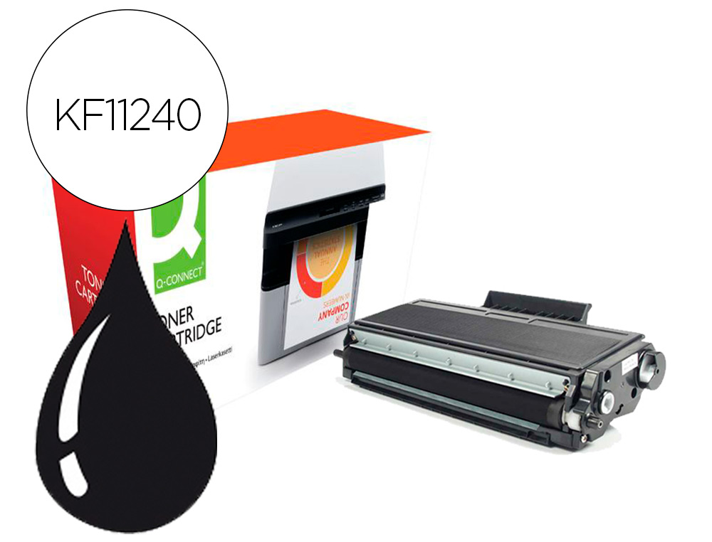 Toner laser compatible q-connect brother tn3480 8000 p noir