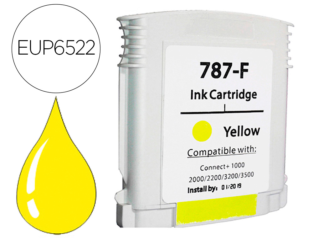 Cartouche d'encre compatible pitney bowes jaune