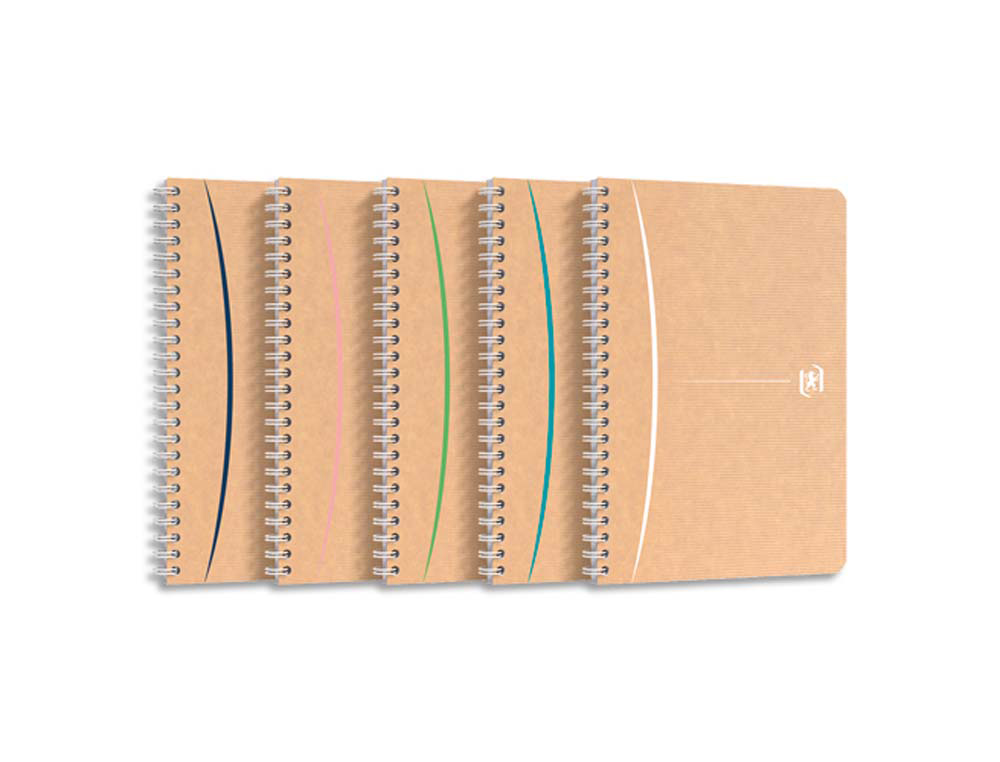 Cahier oxford touareg recycle couverture carte souple       reliure integrale a5          148x210mm 180p 90g 5x5mm sable