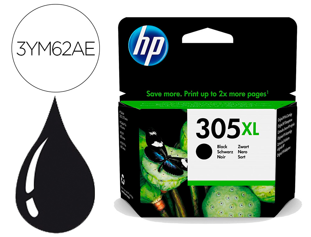 Cartouche d'encre original hp 305xl 200 p noir