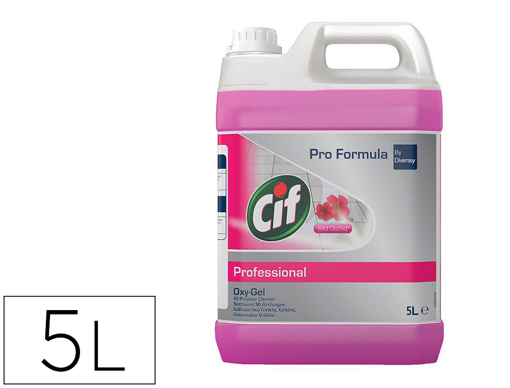 Nettoyant multi-usage cif oxy-gel sols et toutes        surfaces lavables murs        carrelages parfum orchidee