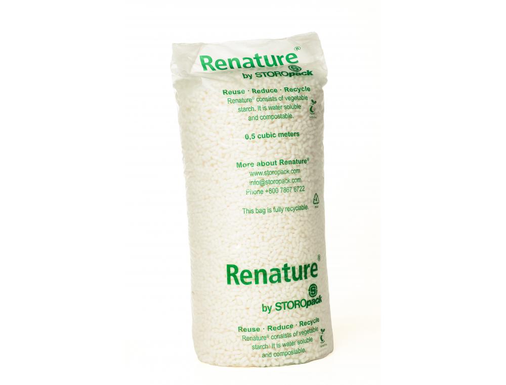 Particule de calage ecobio forme cylindrique             biodegradable et compostable  sac de 0,5m3
