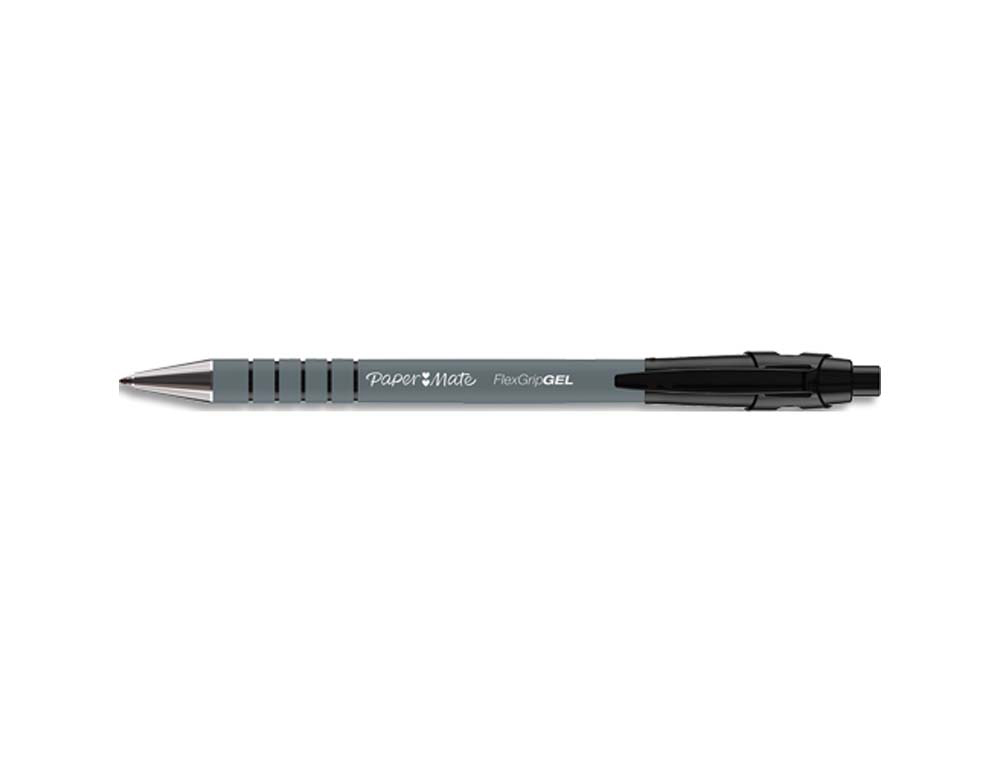 Stylo-bille paper mate flexgrip retractable encre    gel pointe 0.7mm couleur noir