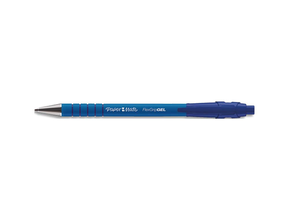 Stylo-bille paper mate flexgrip retractable encre    gel pointe 0.7mm couleur bleu
