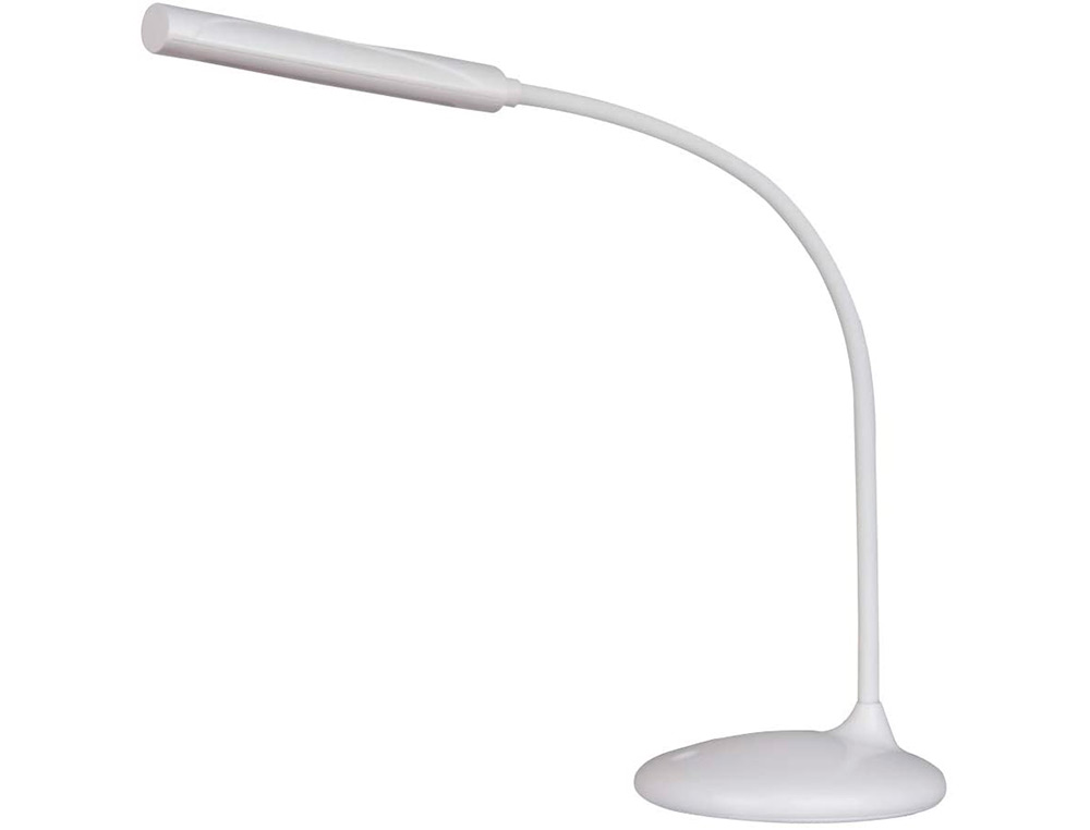 Lampe de bureau unilux led nelly sans fil batterie cable usb 400 lumen classe          energetique a coloris blanc