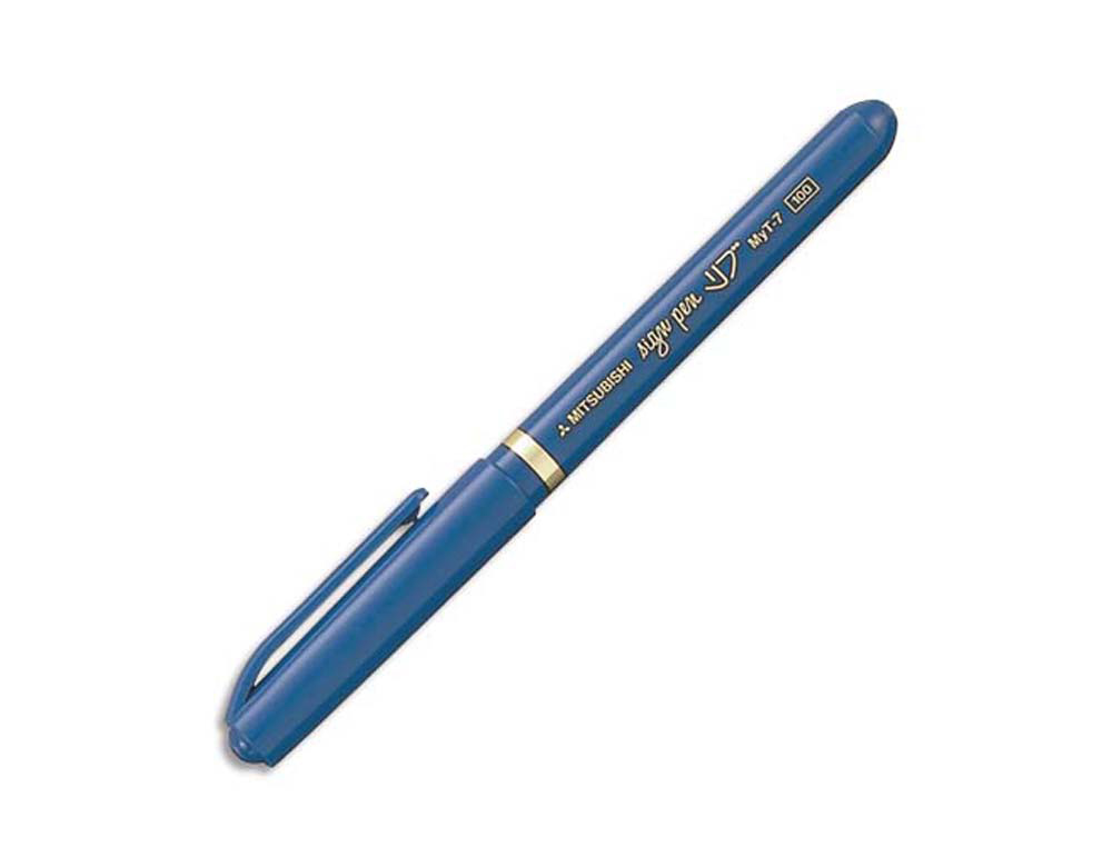 Feutre uniball sign pen encre super ink couvrante pointe    feutre nylon ogive largeur    trace 1mm coloris bleu