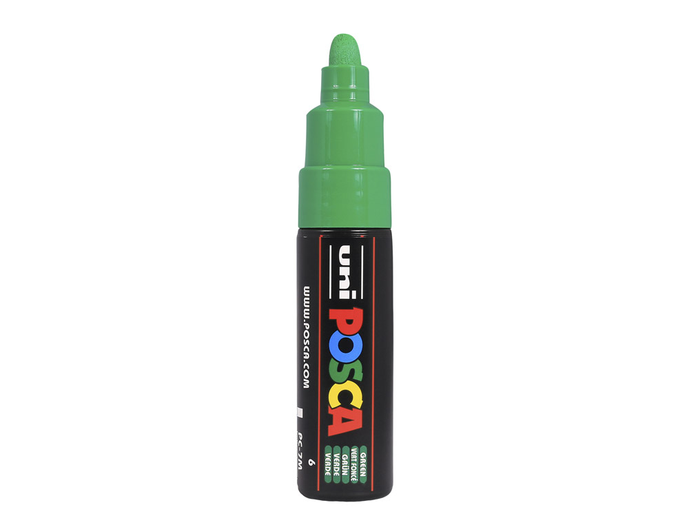 Marqueur peinture posca pc7m pointe large conique encre    inodore couvrante miscible    tous supports coloris vert