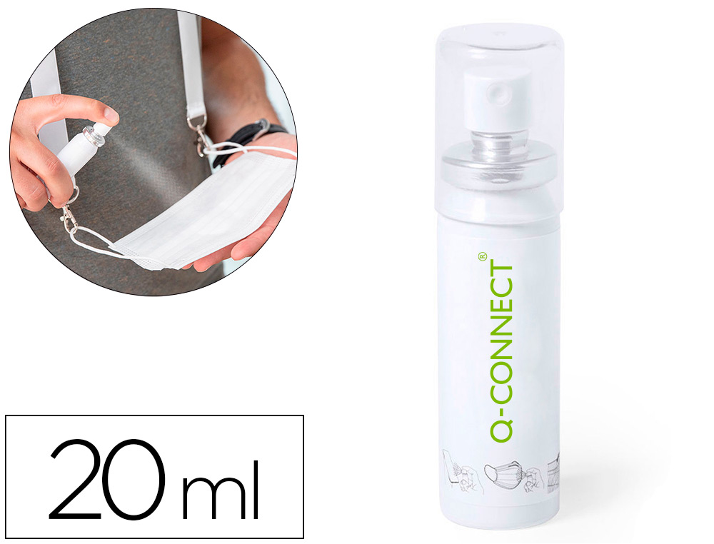 Pulverisateur hygienisant q-connect nettoie et          desinfecte spray 20ml