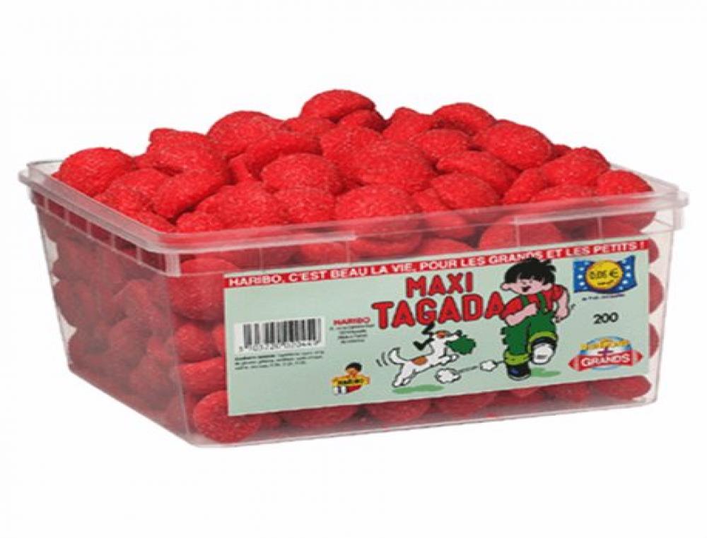 Bonbon haribo fraise maxi tagada boite de 210 pieces