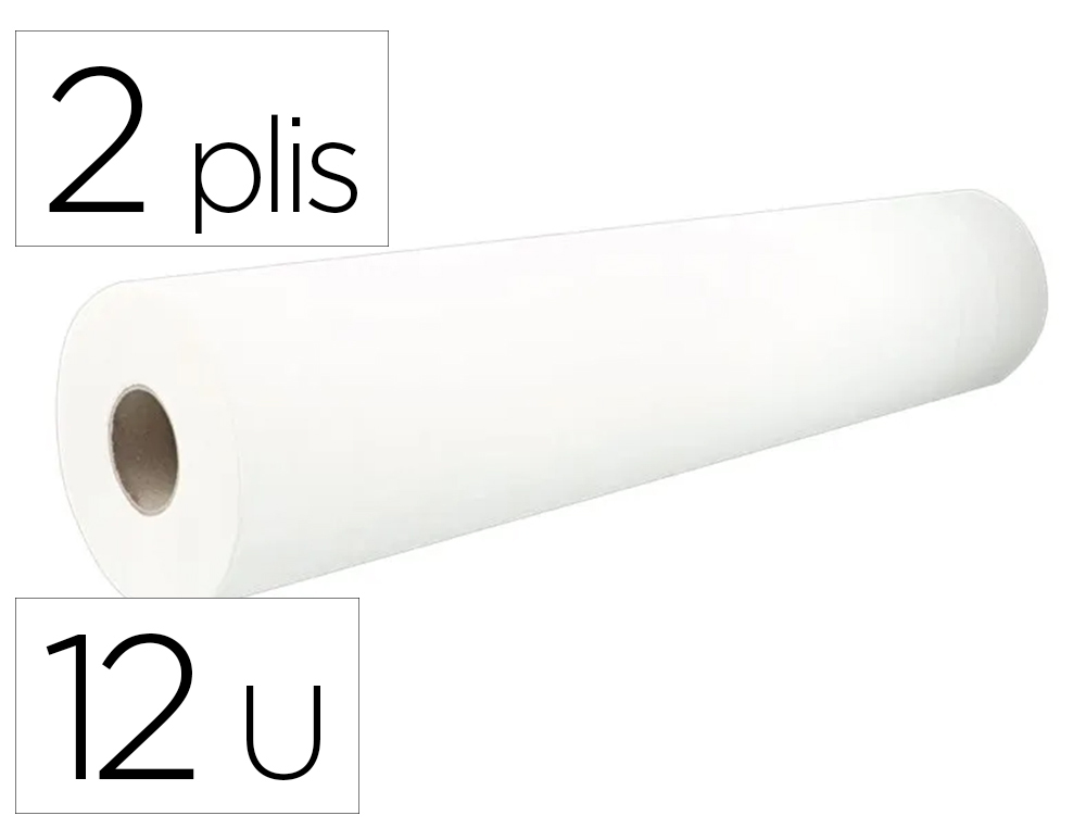 Drap techline examen ouate 150 feuilles 2plis 50x38cm    coloris blanc lot de 12