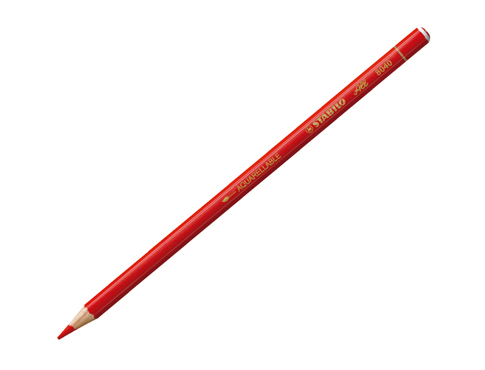 Crayon stabilo all mine grasse adapté à toutes surfaces aquarellable finition tête trempée coloris rouge