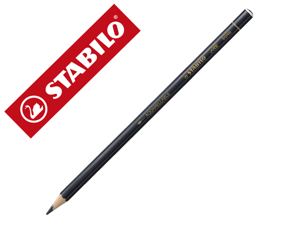 Crayon stabilo all mine grasse adapté à toutes surfaces aquarellable finition tête ttrempée coloris noir