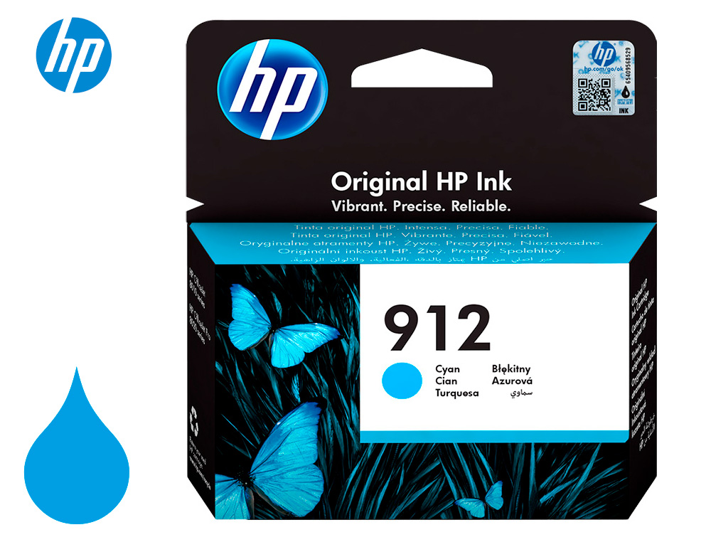 Cartouche d'encre original hp 912 315 p cyan