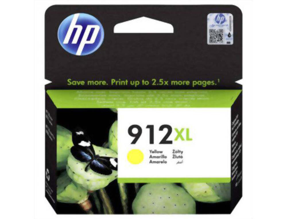 Cartouche d'encre original hp 912xl 825 p jaune
