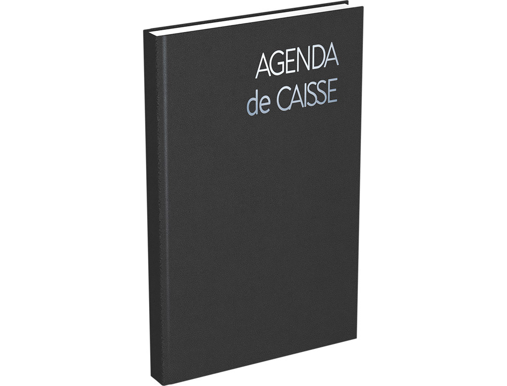 Agenda lecas caisse perpetuel 14x22cm 1 jour/page français  coloris noir