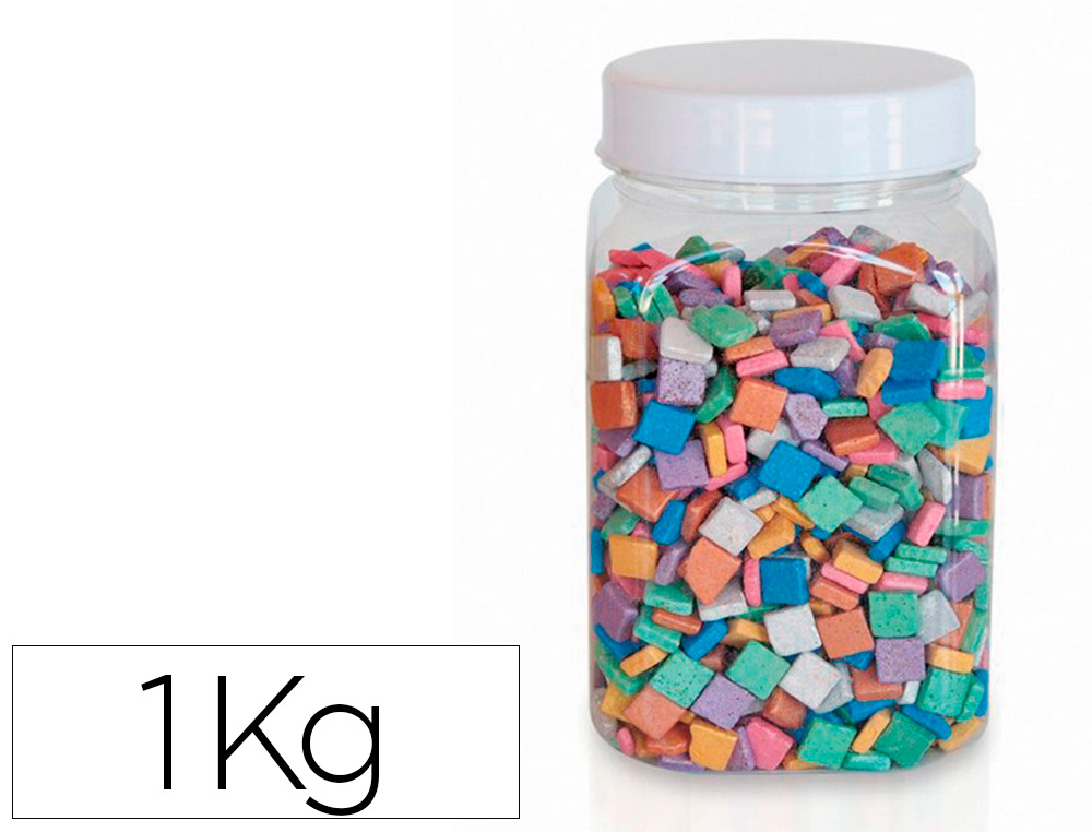 Mosaique antique nacree culture club 1x1cm pot 1kg    1200 pieces coloris assortis