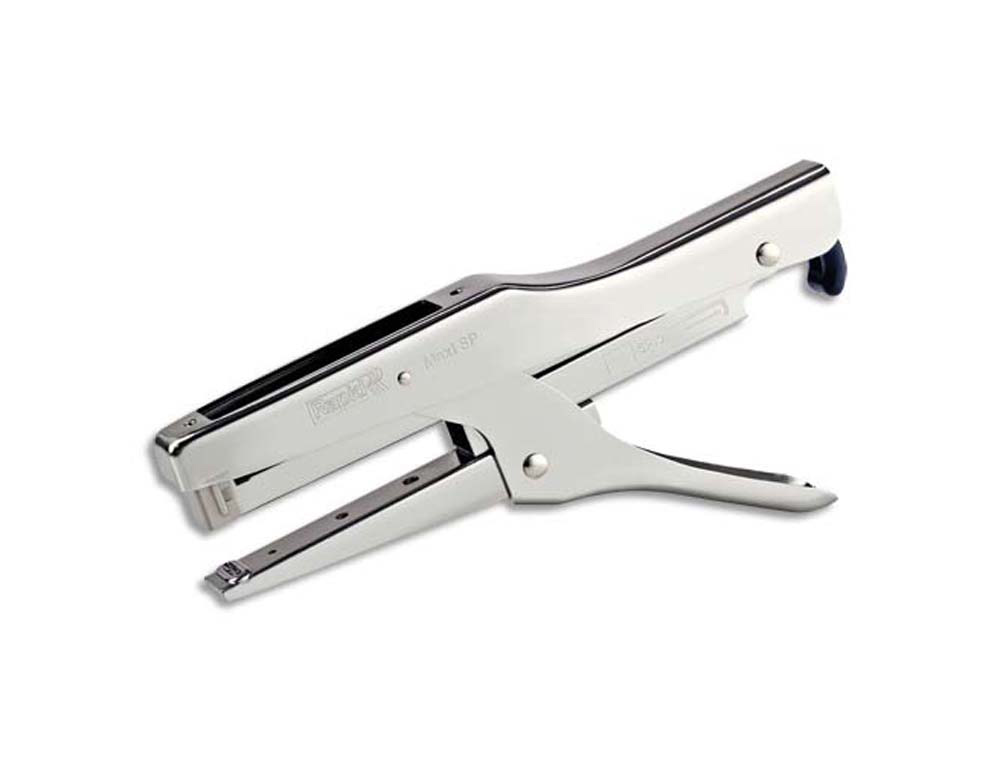 Pince à agrafer rapid maxi métal chromé 55x23x200mm 20f agrafes sp19 1/4 coloris chromé