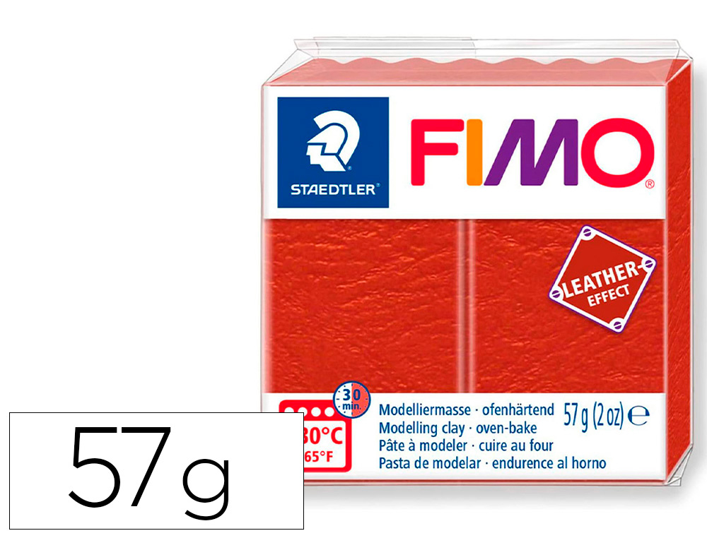 Pate a modeler fimo polymere effet cuir mince pliable      tressable cuire au four       menager 57g lot 10 pains