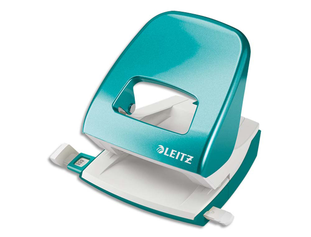 Perforateur leitz métal capacité perforation 30f 2 trous coloris menthe 107x100x137mm