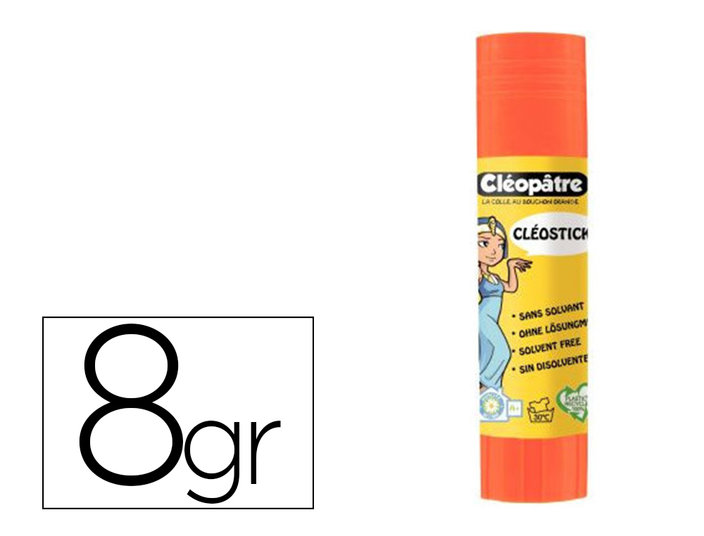 Baton de colle cleobio'stick 8 gr 90% matiere vegetale et  90% plastique recycle