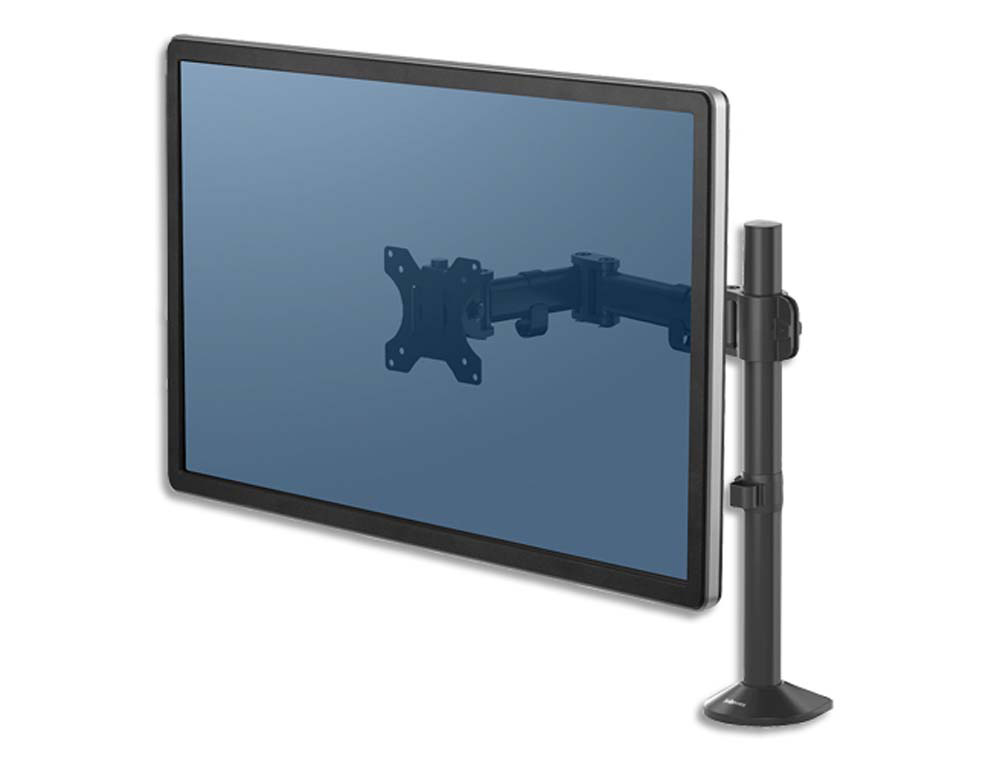 Bras porte ecran fellowes simple reflex pivote 180      degres jusqua 10kg            533x111x609mm