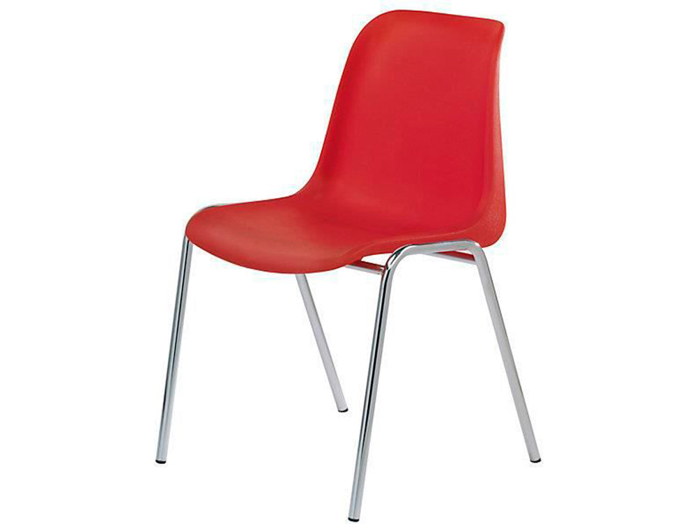 Chaise coque mt international mtga102 polypropylene coloris rouge