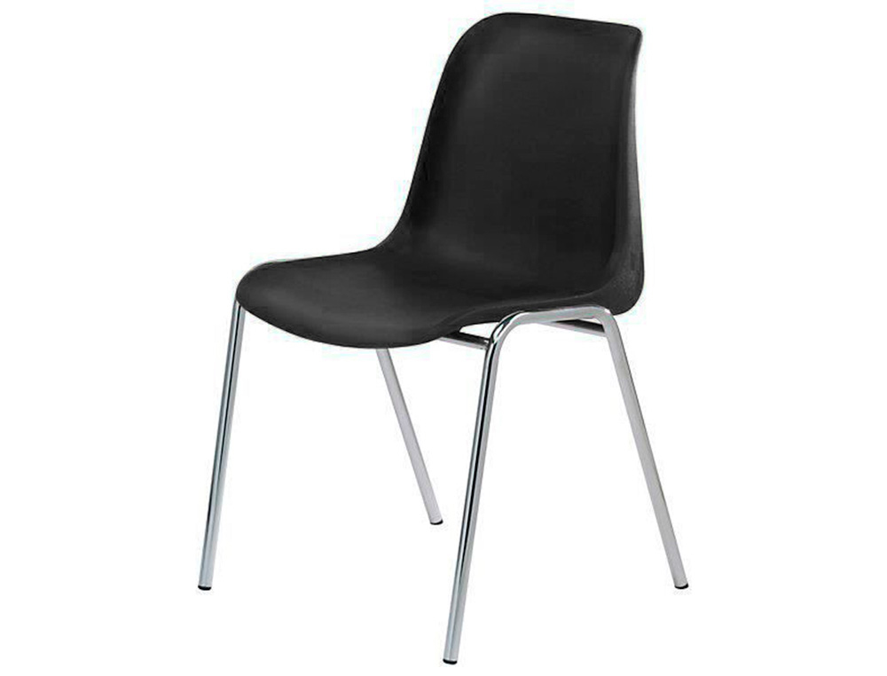 Chaise coque mt international mtga102 polypropylene coloris noir