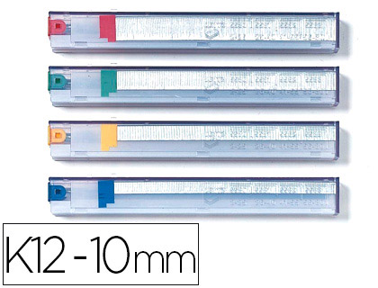 Cassette d'agrafes rapid k10 10 mm pour agrafeuse 5551 capacité agrafage 55 feuilles 1050 unités bte de 5u