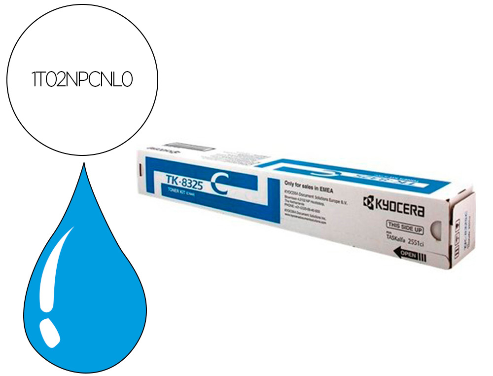 Toner laser original kyocera tk-8325c cyan