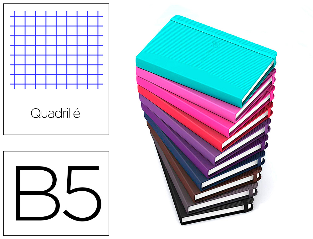 Carnet oxford office signature brochure dimensions b5 160 pages 90g q5 assorti   10 couleues