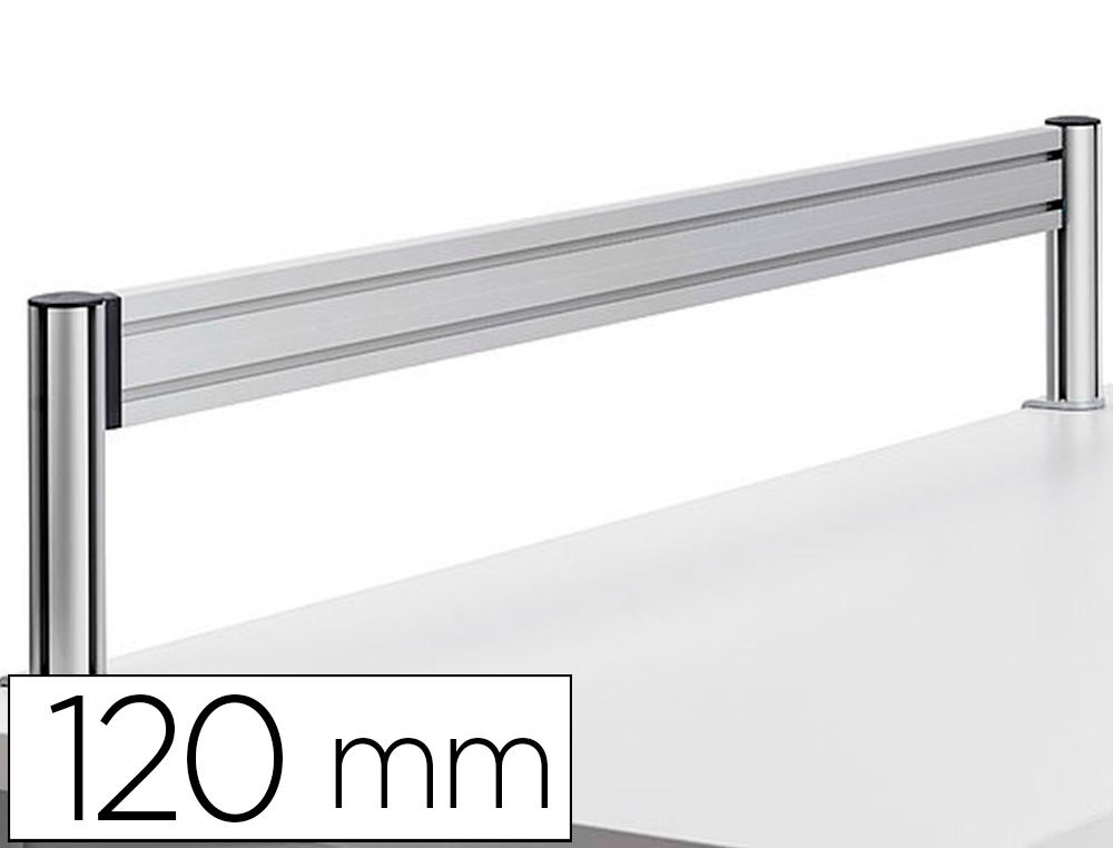 Rail slatwall novus 120mm sur pince rail 2 ranures hauteur  des pieds 250mm