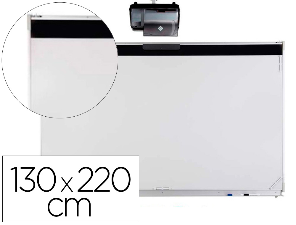 Tableau blanc triptyque vanerum emaille magnetique    cadre aluminium lisse anodise fixation mure 130 x220cm