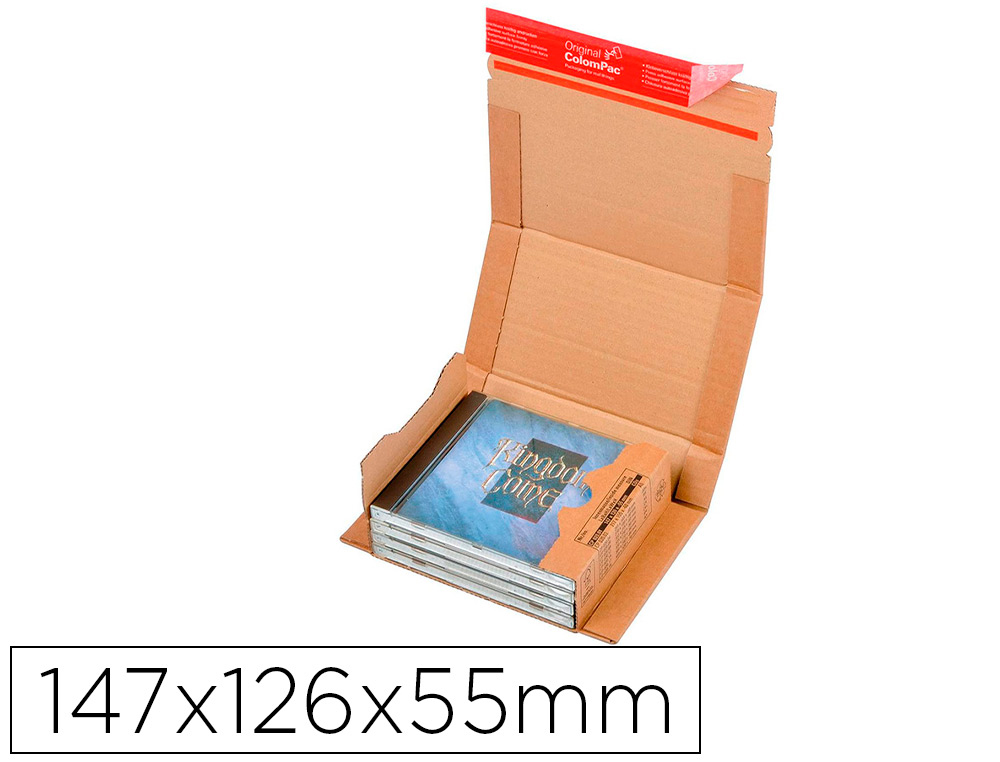 Etui expedition colompac kraft universel brun          147x126x55mm