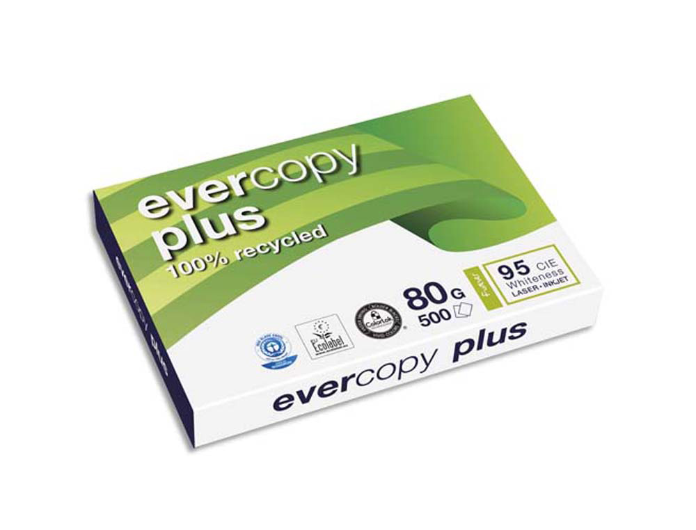 Papier clairefontaine blanc 100% recycle multifonction    evercopy a3 80g/m2 blancheur  95 cie