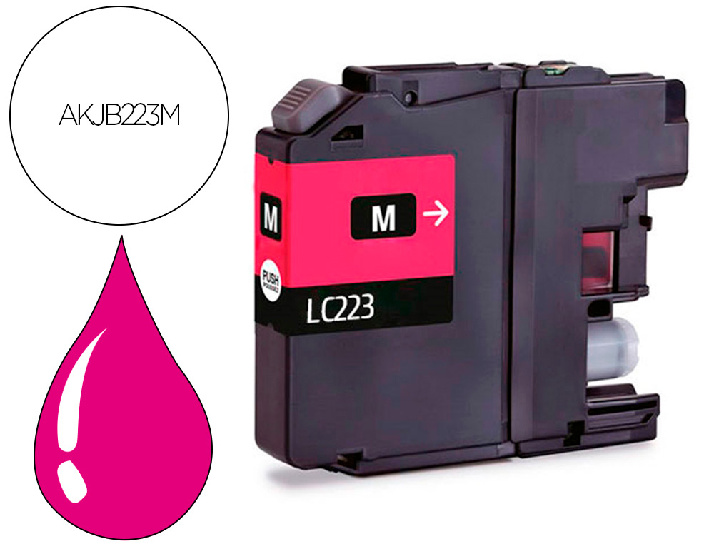 Cartouche d'encre compatible brother lc223 m 700 p magenta