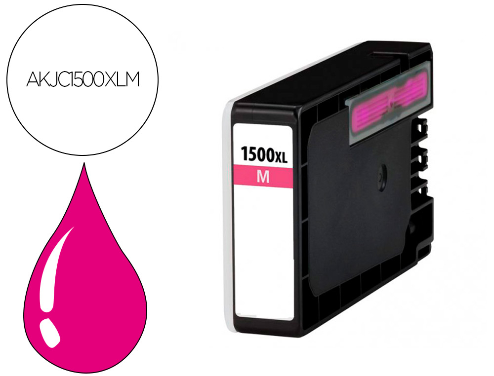 Cartouche d'encre compatible canon pgi-1500 magenta