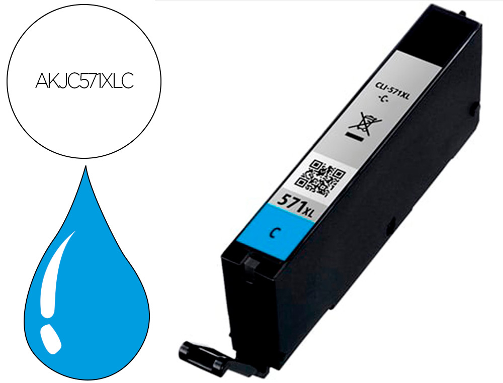 Cartouche d'encre compatible canon pgi-571 cyan
