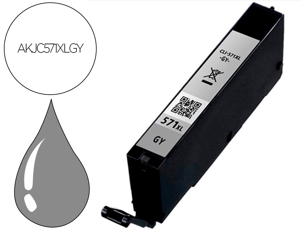 Cartouche d'encre compatible canon pgi-571 gris