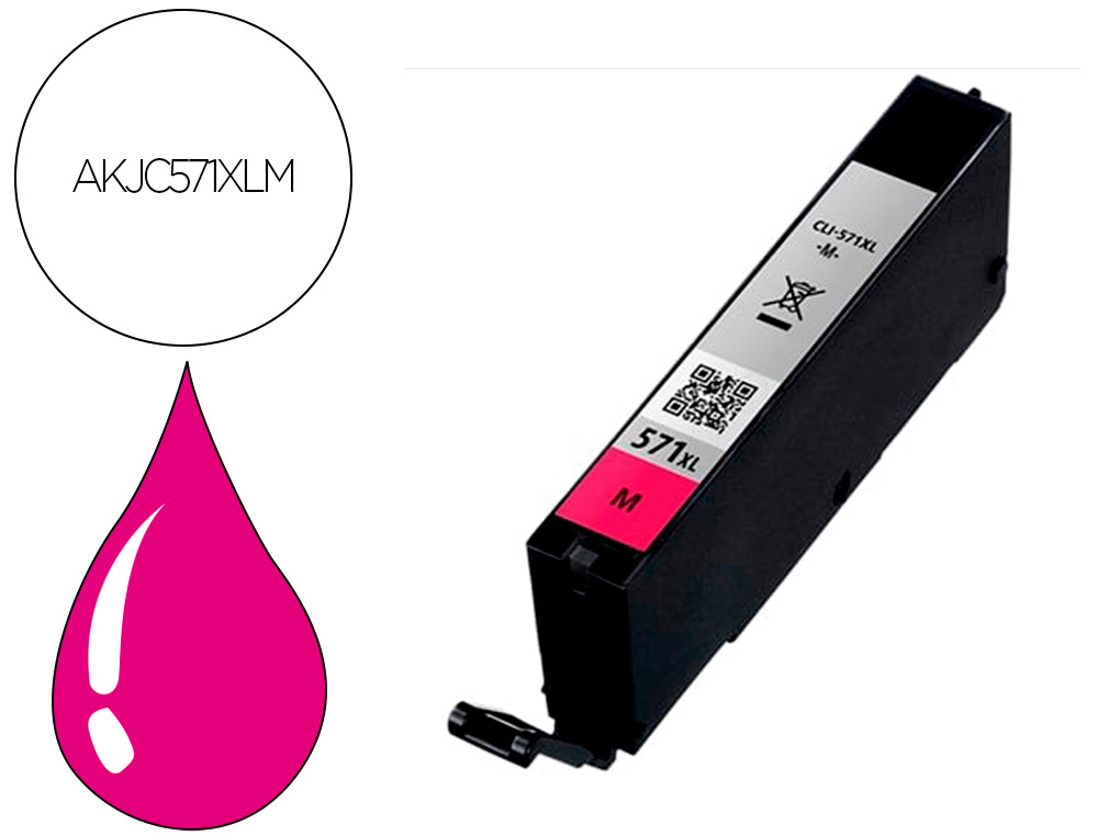 Cartouche d'encre compatible canon pgi-571 magenta