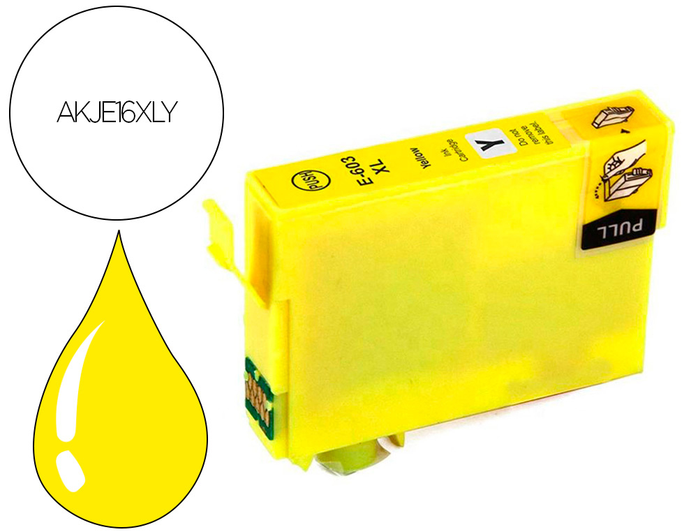 Cartouche d'encre compatible epson t1634ye jaune