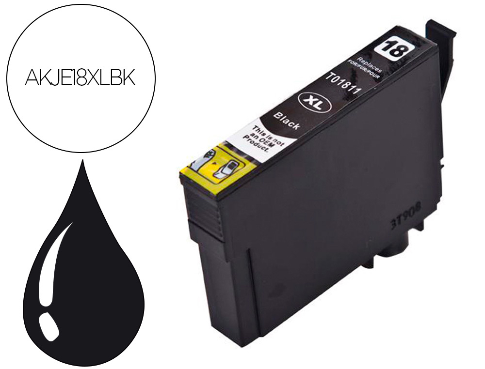 Cartouche d'encre compatible epson t1811bk noir