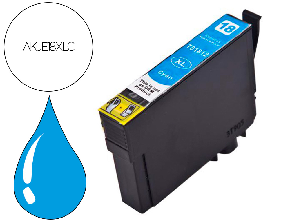 Cartouche d'encre compatible epson t1812cy cyan