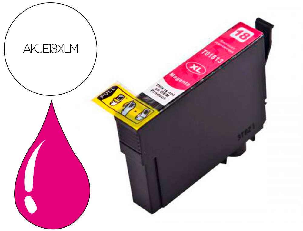 Cartouche d'encre compatible epson t1813ma magenta