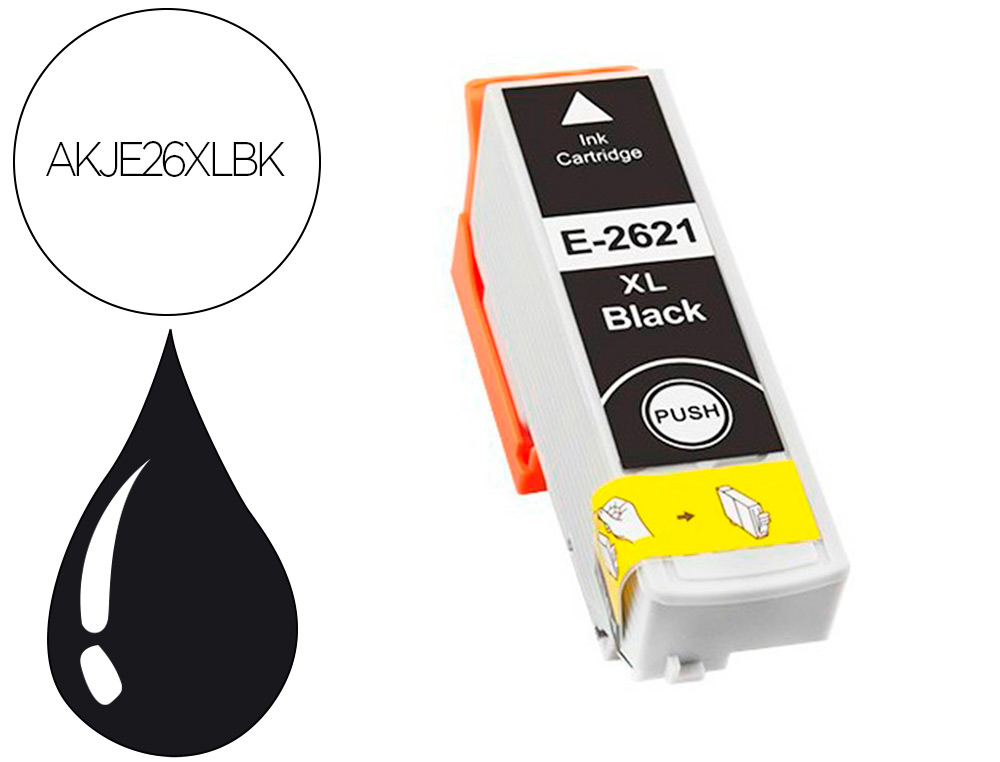 Cartouche d'encre compatible epson t2621bk noir
