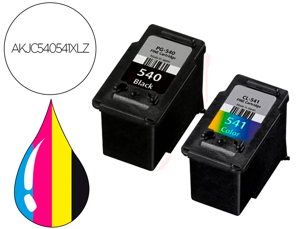 Cartouche d'encre compatible canon pg-540/cl-541 180 p pack de 2