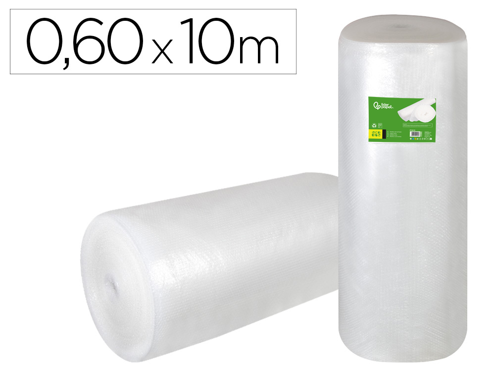 Film a bulles liderpapel ecouse 30% plastique recycle  33 microns rouleau 0,60x10m