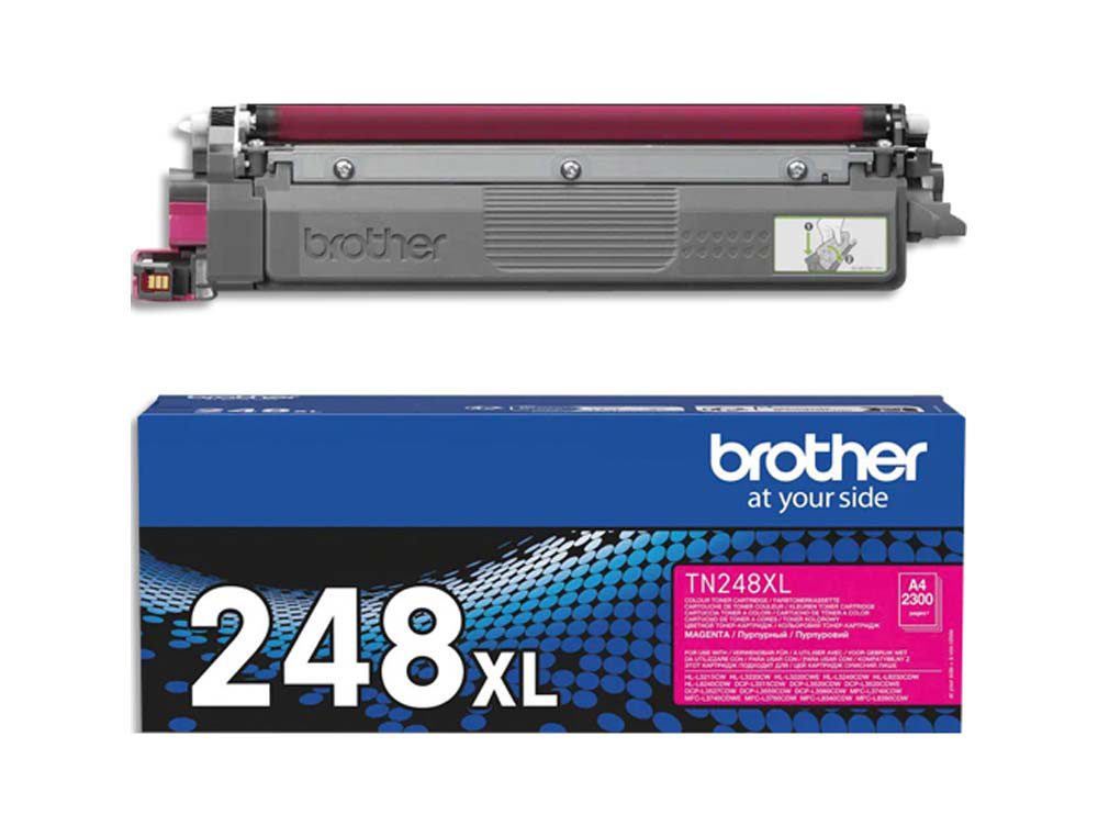 Toner laser original brother tn248xlm 2300 p magenta