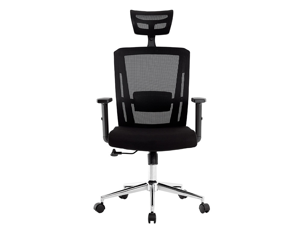 Fauteuil rotatif q-connect ergonomique q-connect         appui-tete et dossier         ajustables en hauteur
