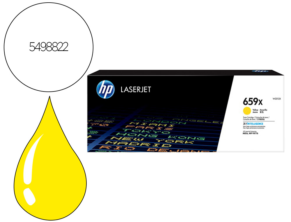 Toner laser original hp w2012x 29000 p jaune
