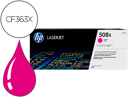 Toner laser original hp 508x 9500 p magenta
